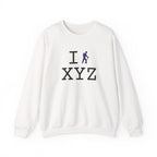 I Hike sweatshirt, purple hiker
