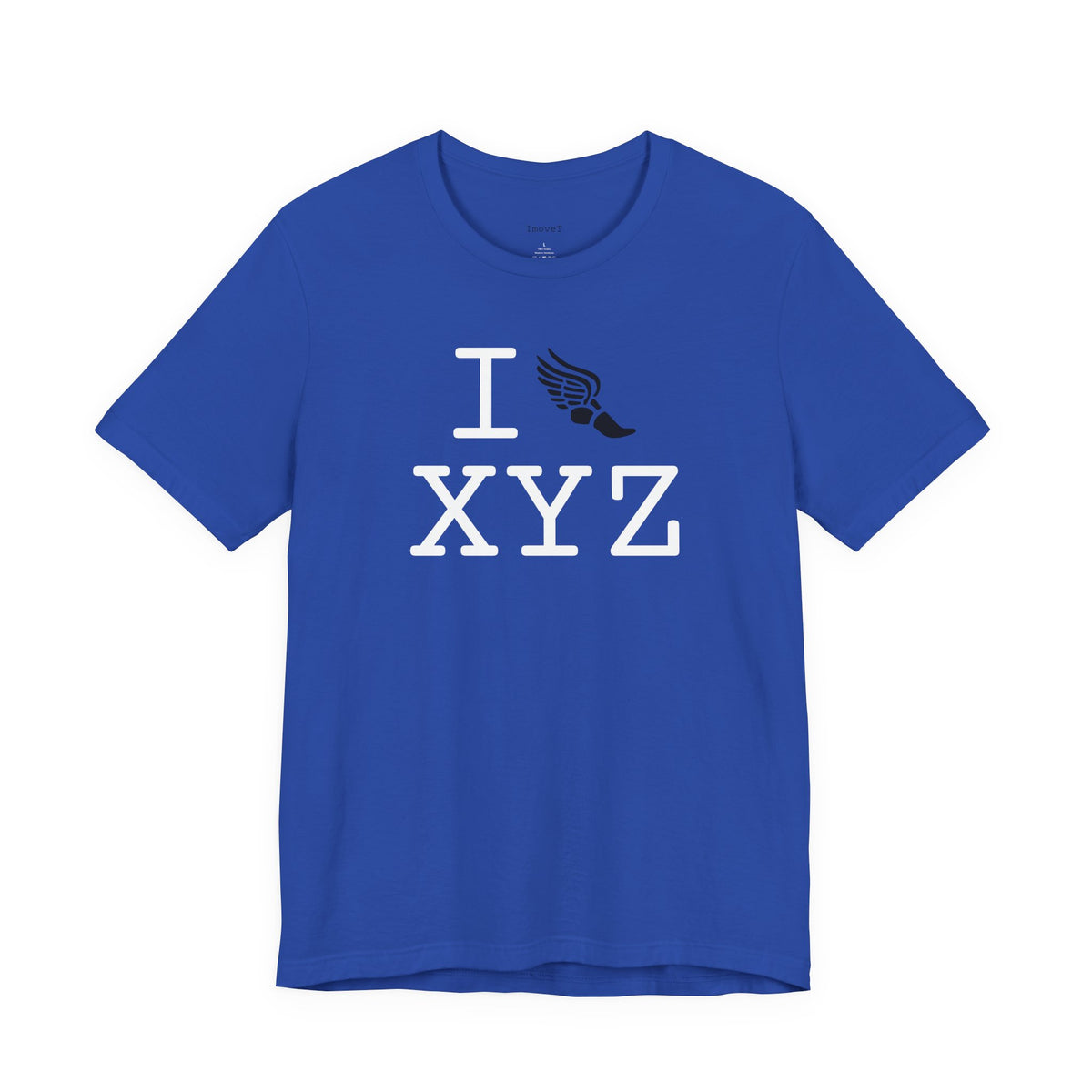 I Run unisex T, black logo