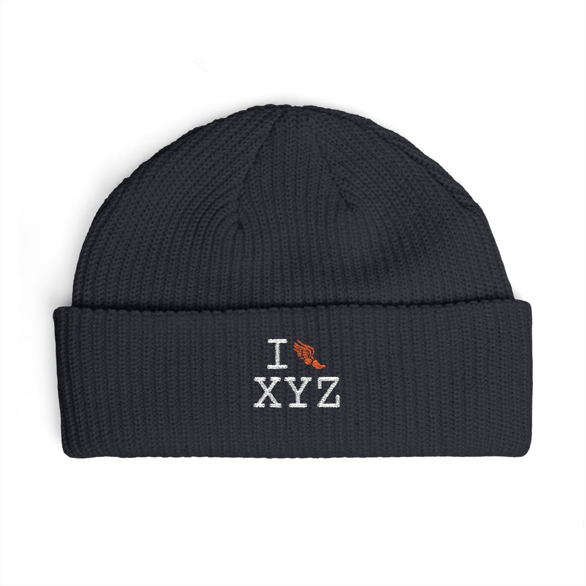 I Run beanie, orange logo