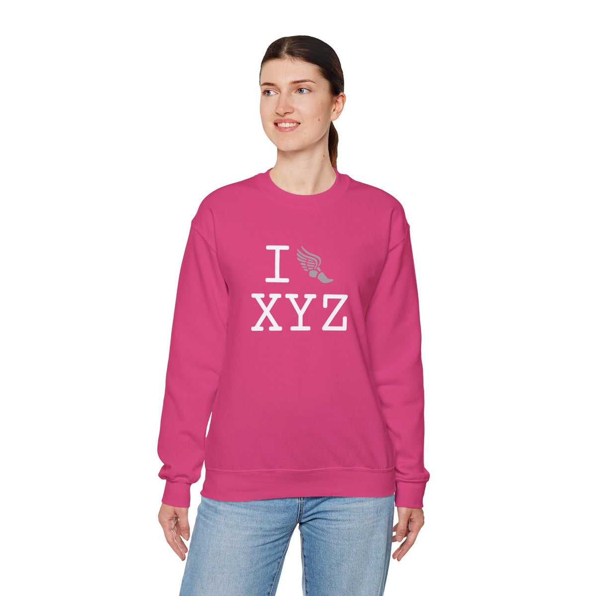 I Run sweatshirt, grey logo