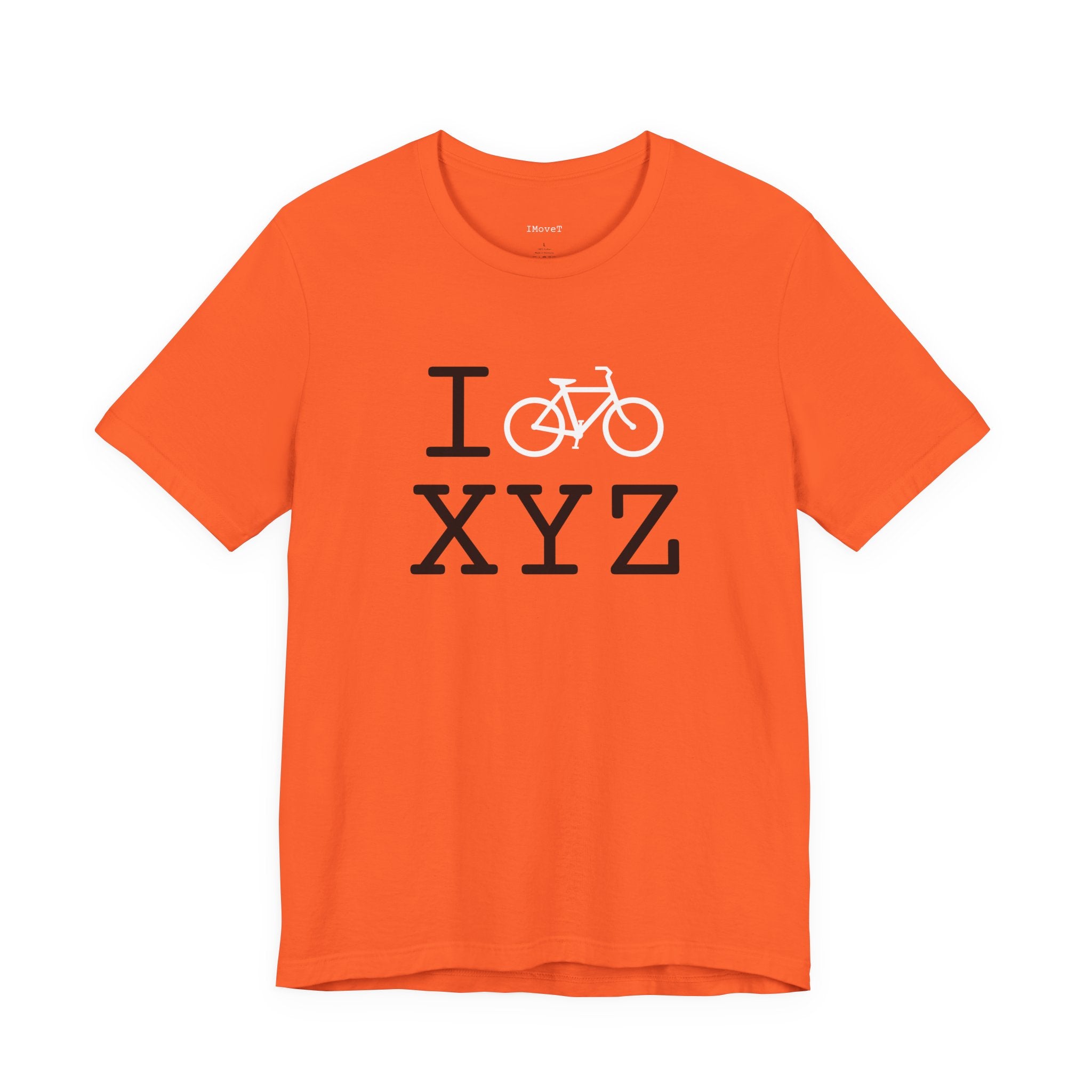 I Bike ___ unisex T, white bike