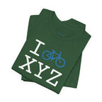 I Bike unisex T, light blue bike