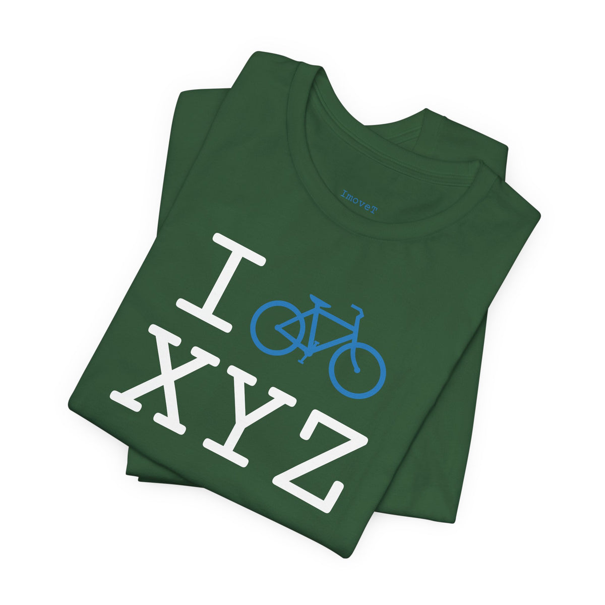 I Bike unisex T, light blue bike