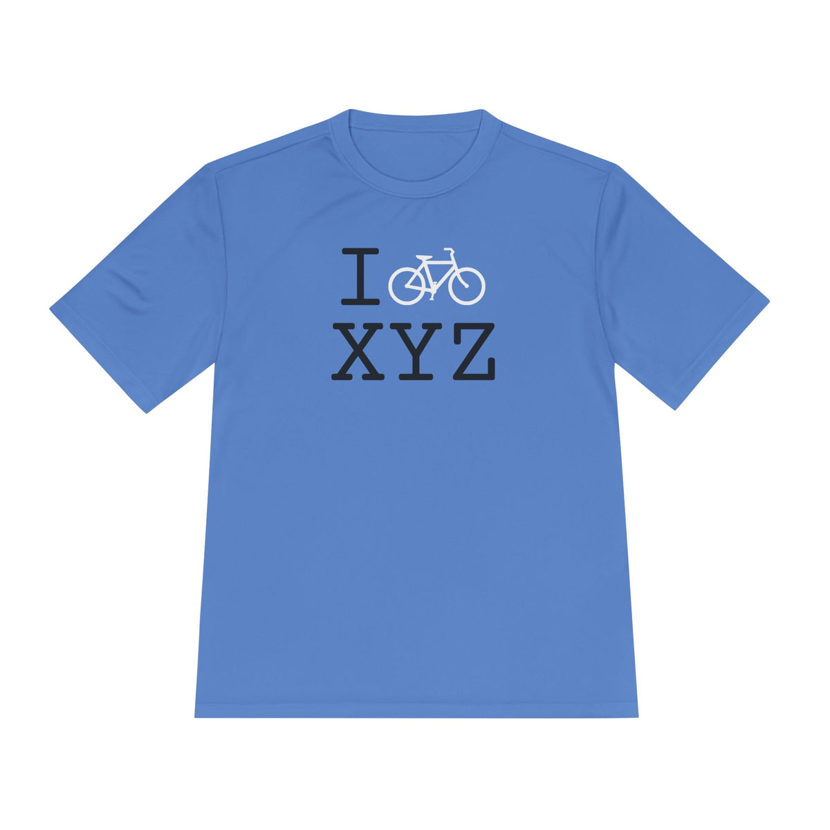 I Bike athletic T, white bike