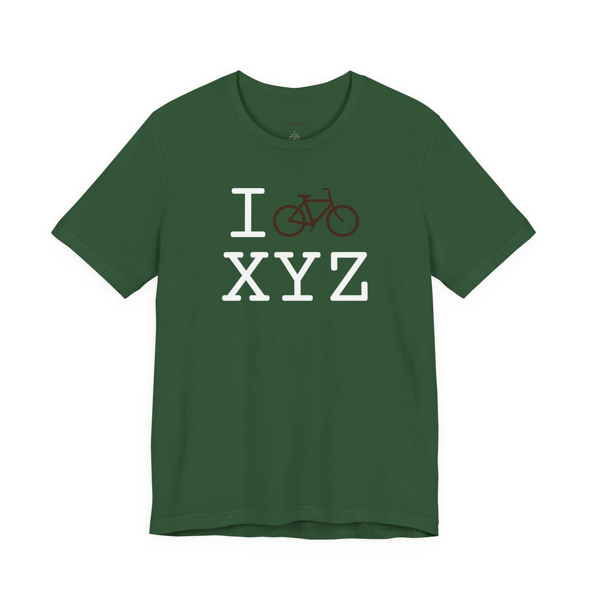 I Bike unisex T, brown bike