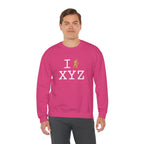 I Hike sweatshirt, gold hiker