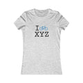 "I Bike ___" women's T, light blue bike