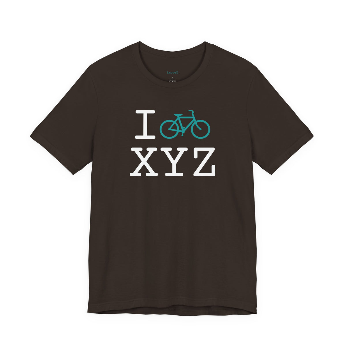 I Bike unisex T, teal bike