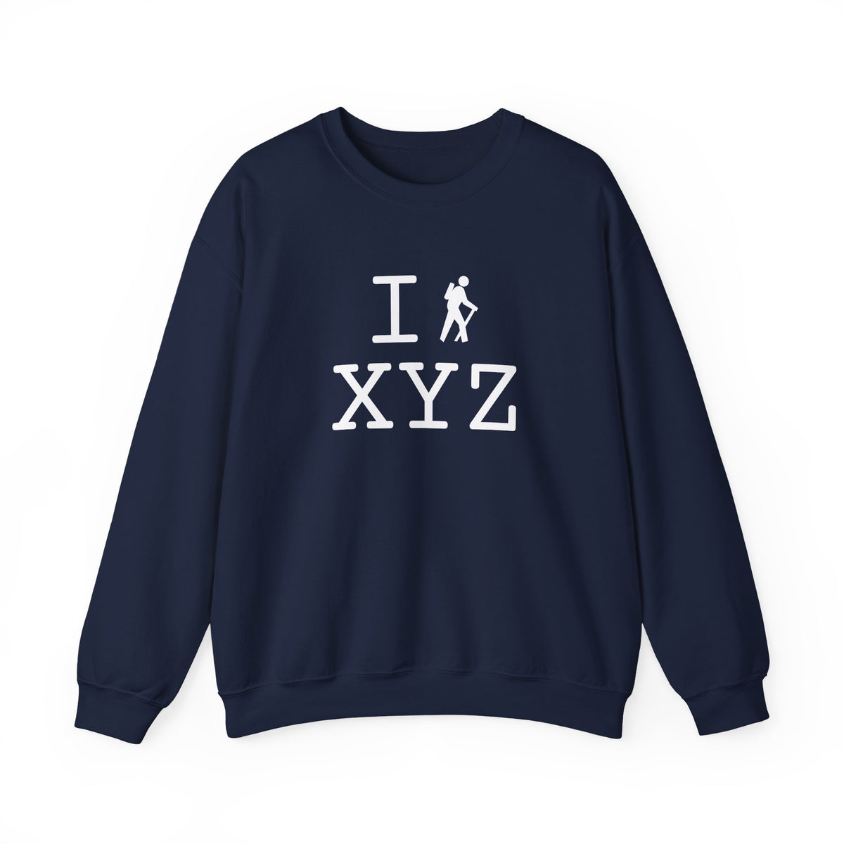 I Hike sweatshirt, white hiker