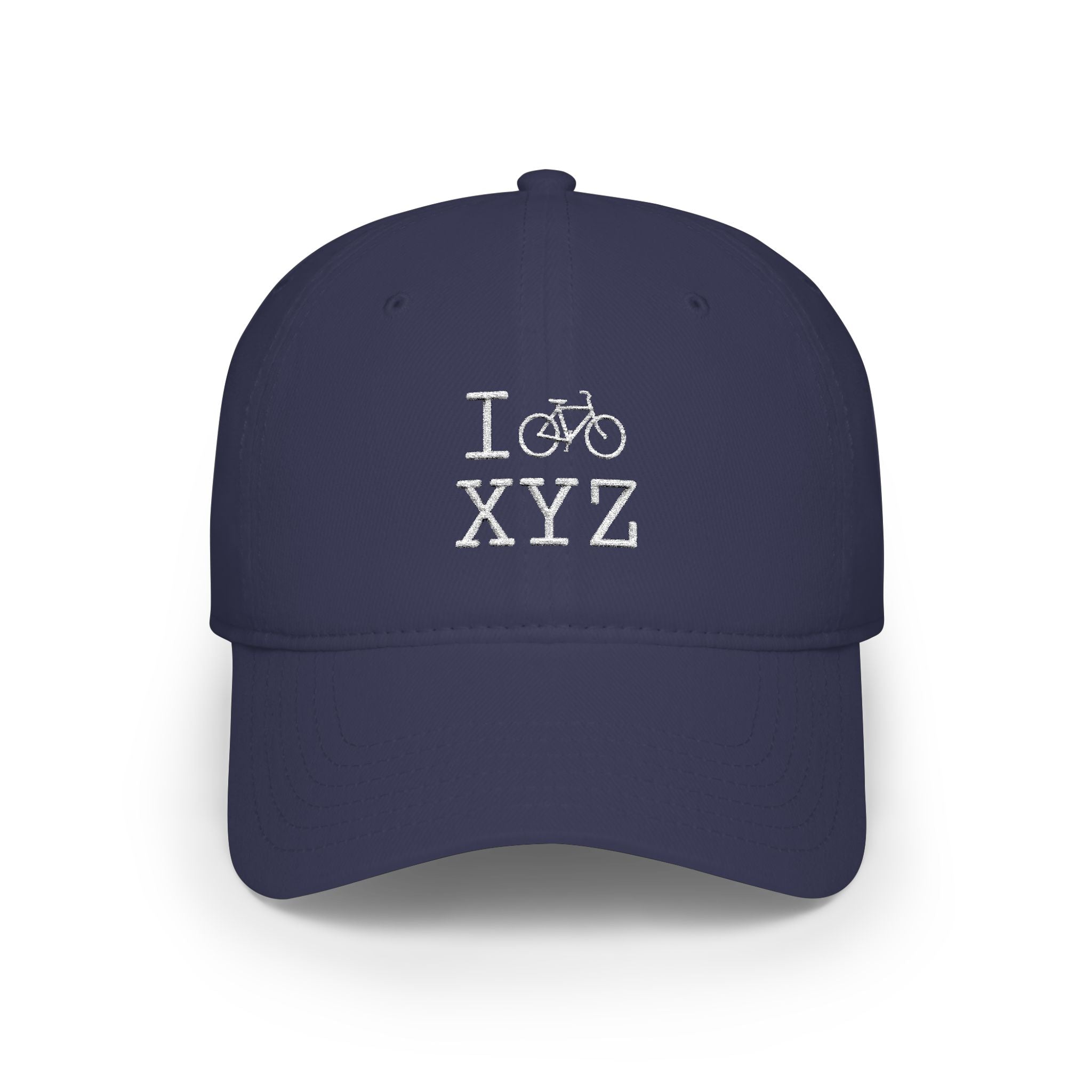 I Bike baseball cap, white bike