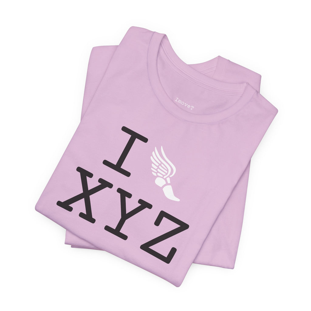 I Run unisex T, white logo