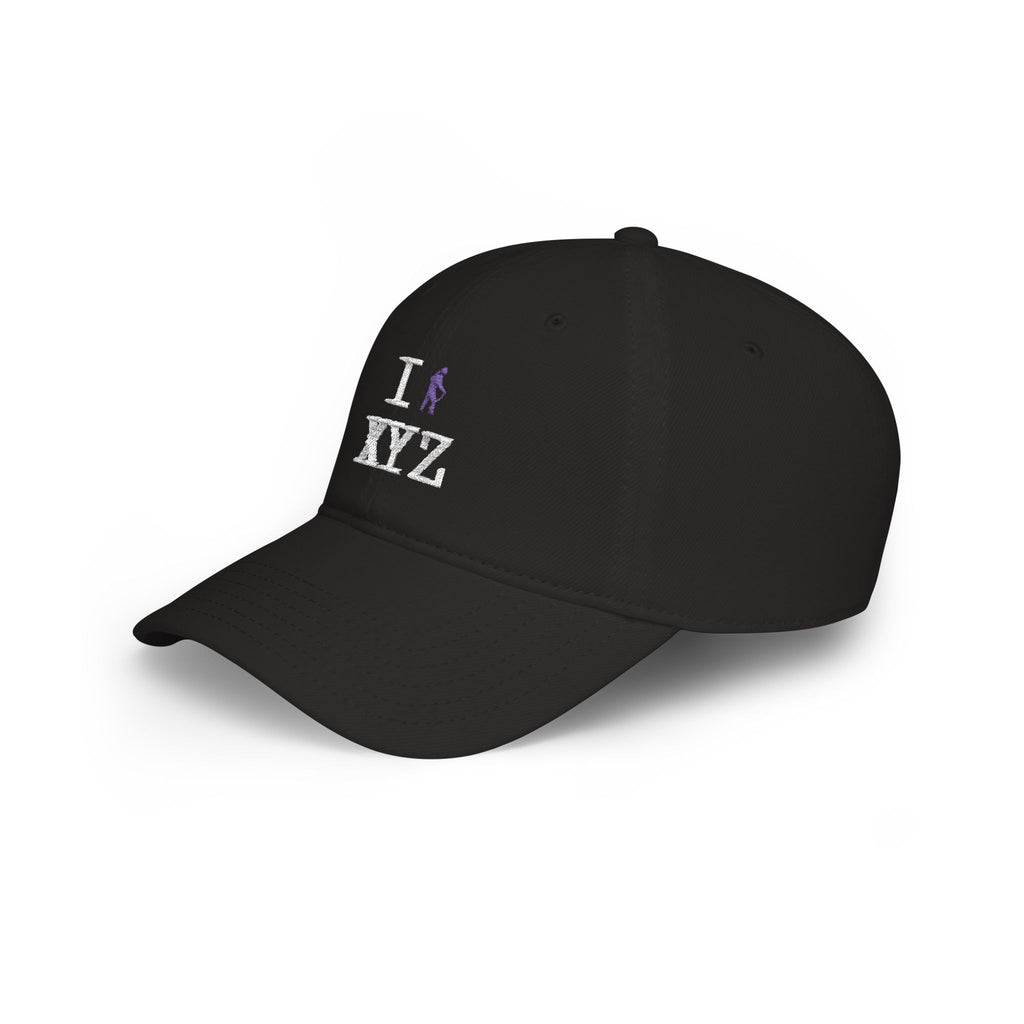 I Hike baseball cap, purple hiker
