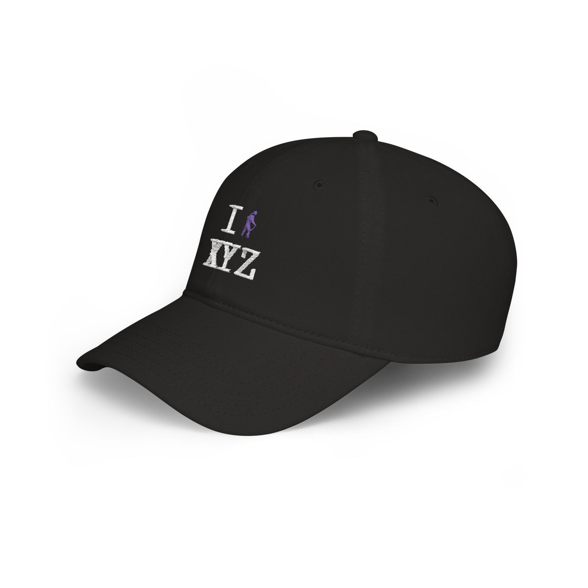 I Hike baseball cap, purple hiker