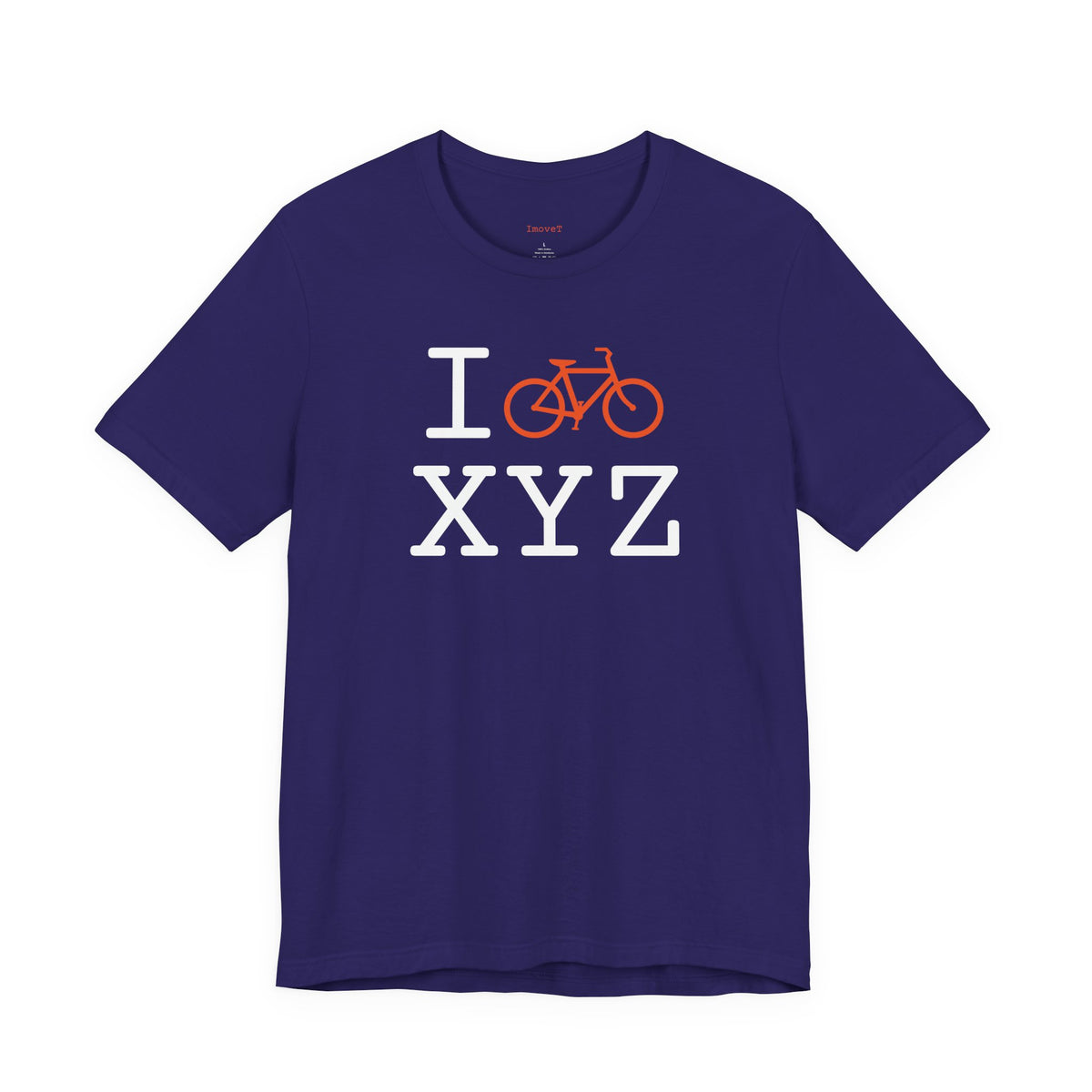 I Bike unisex T, orange bike
