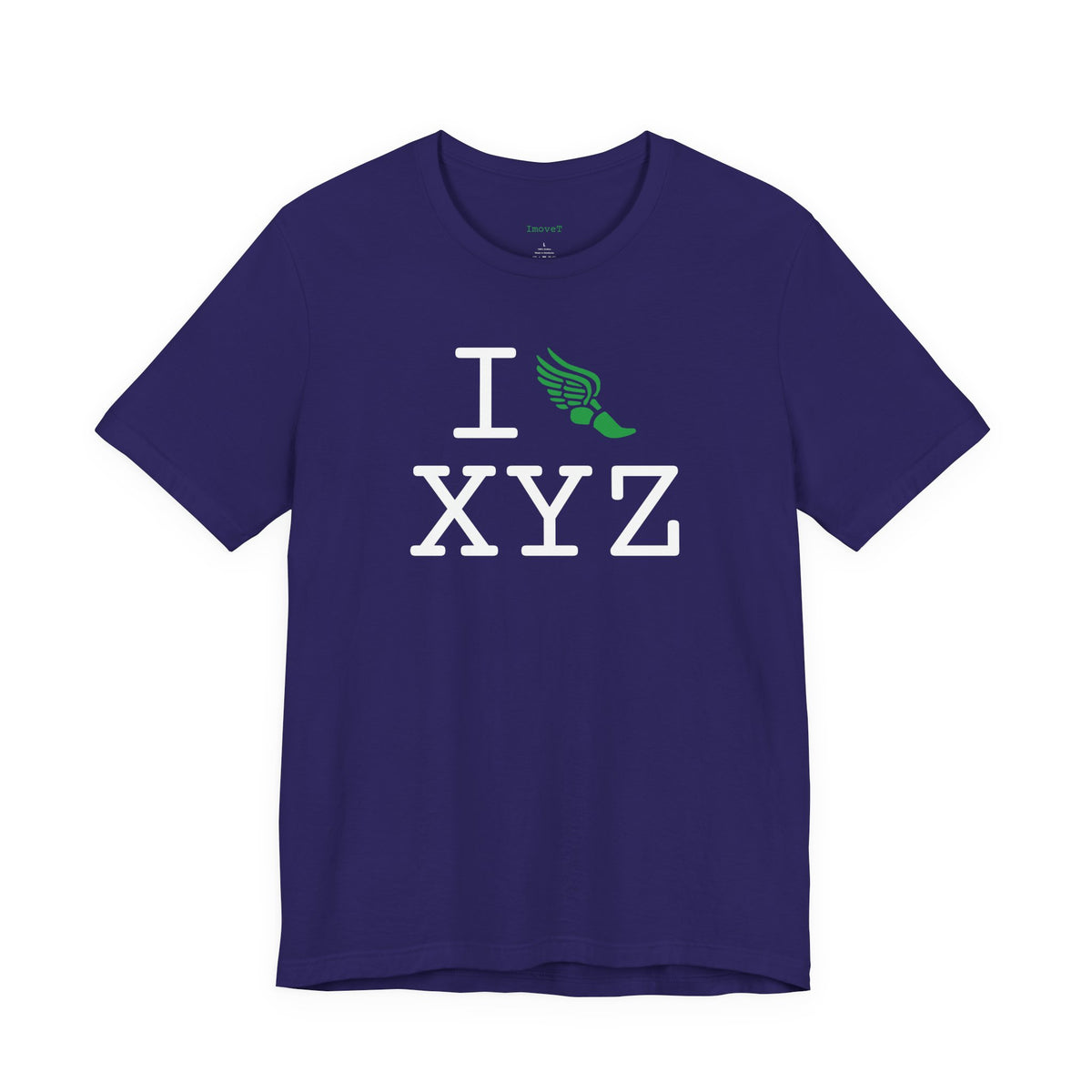 I Run unisex T, green logo