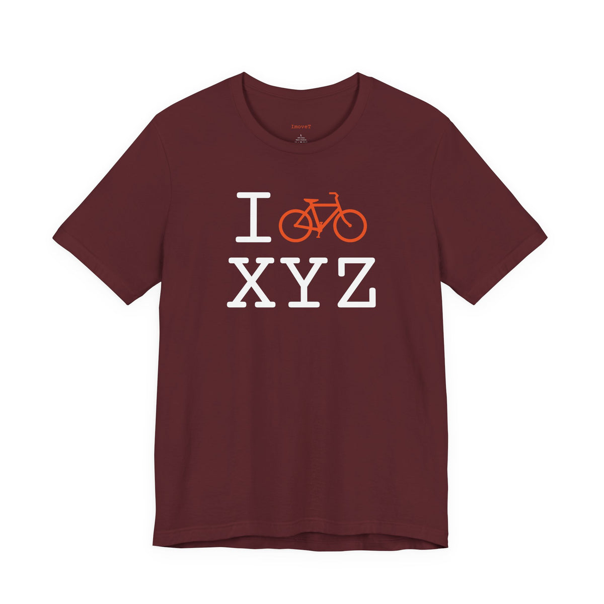 I Bike unisex T, orange bike