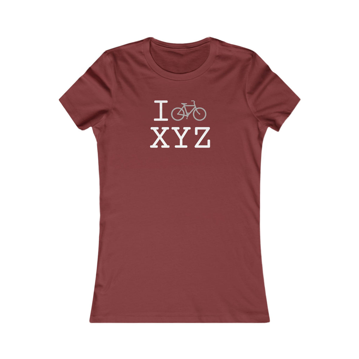 I Bike women's T, grey bike