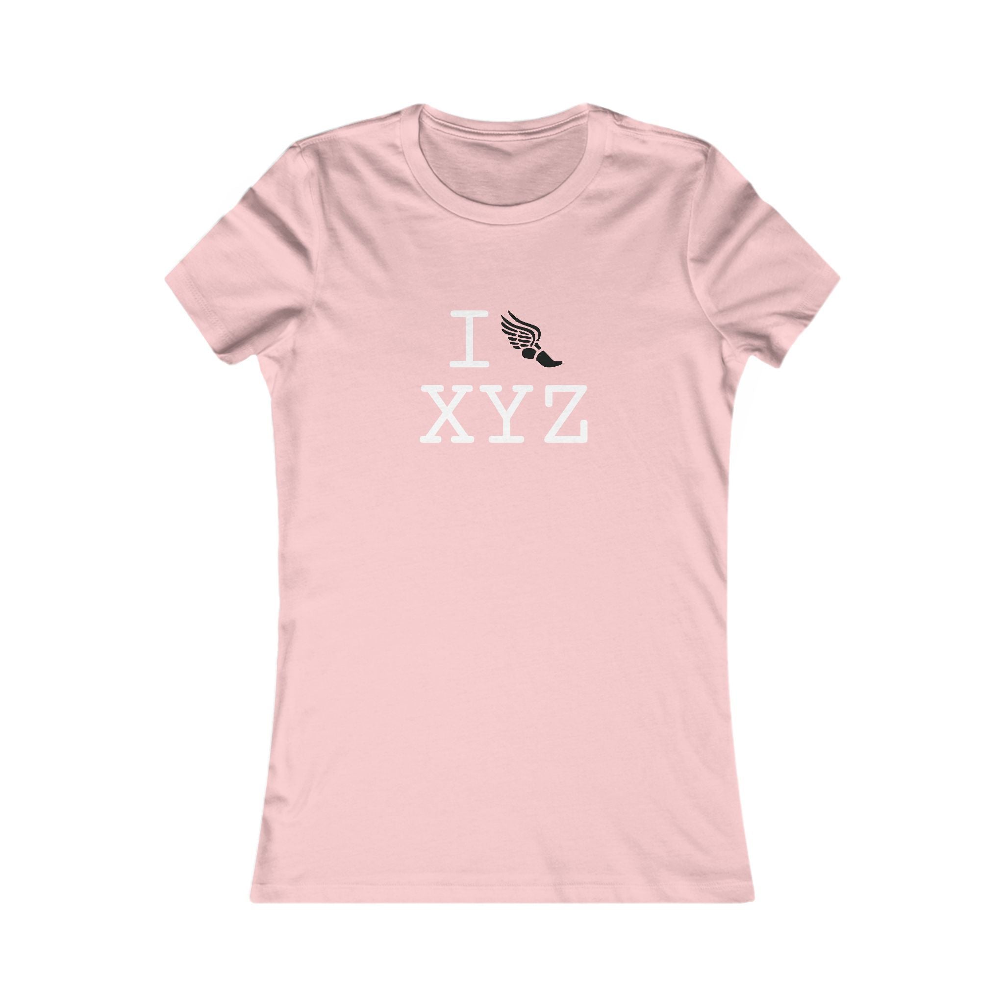 I Run ___ women's T, black logo