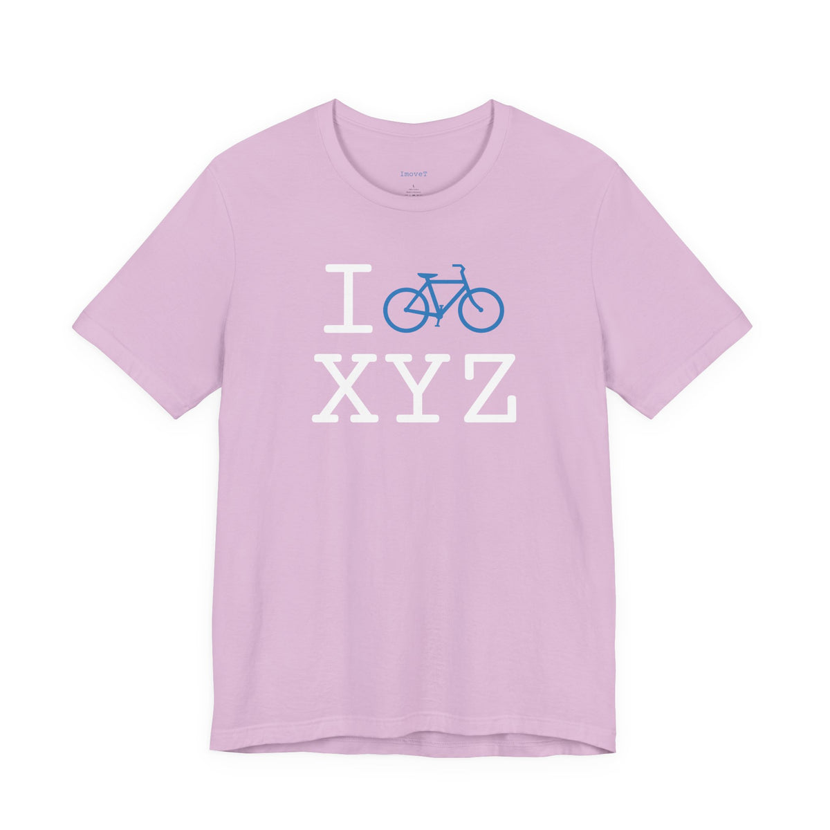 I Bike unisex T, light blue bike