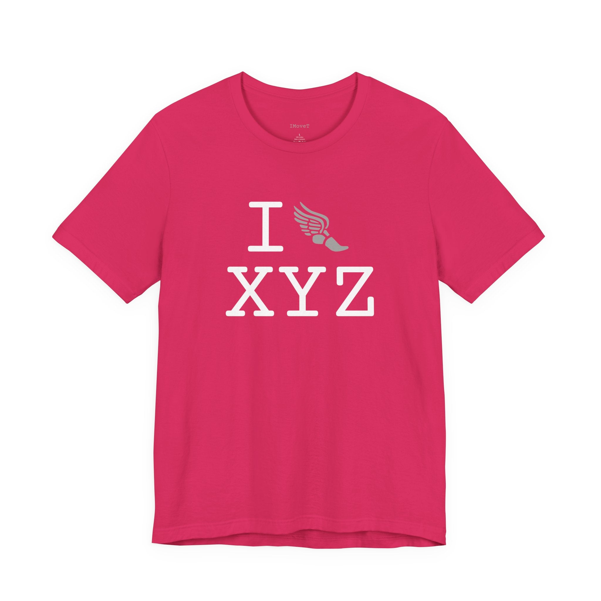 I Run ___ unisex T, grey logo