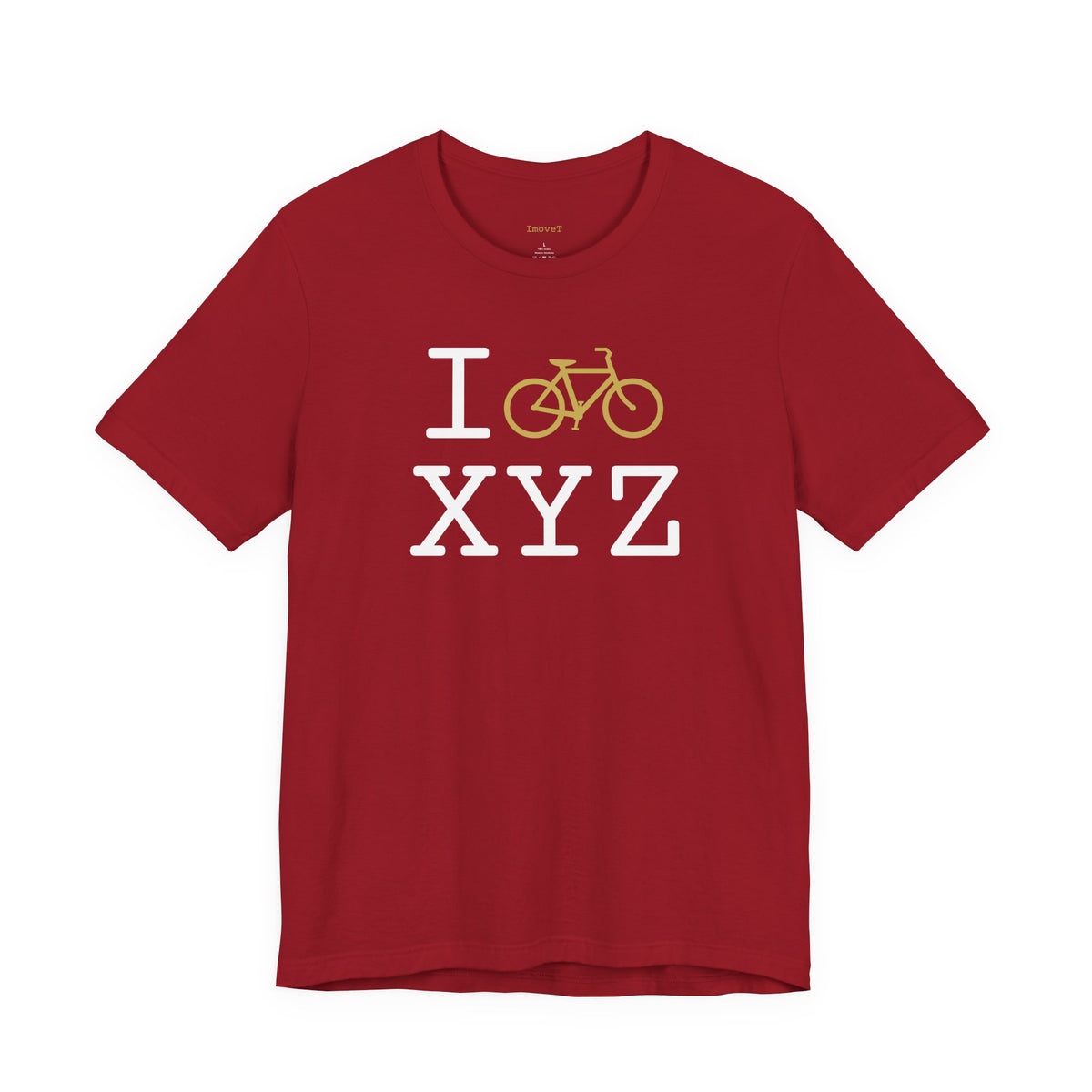 I Bike unisex T, gold bike