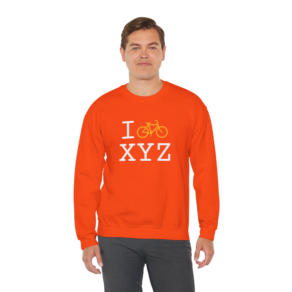 I Bike sweatshirt, yellow bike