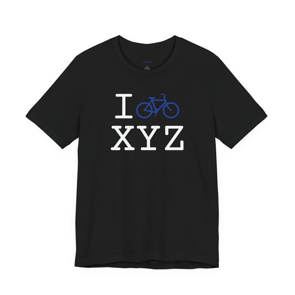 I Bike unisex T, blue bike