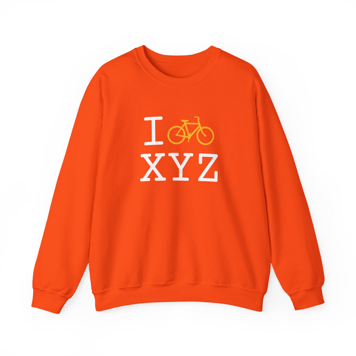 I Bike sweatshirt, yellow bike