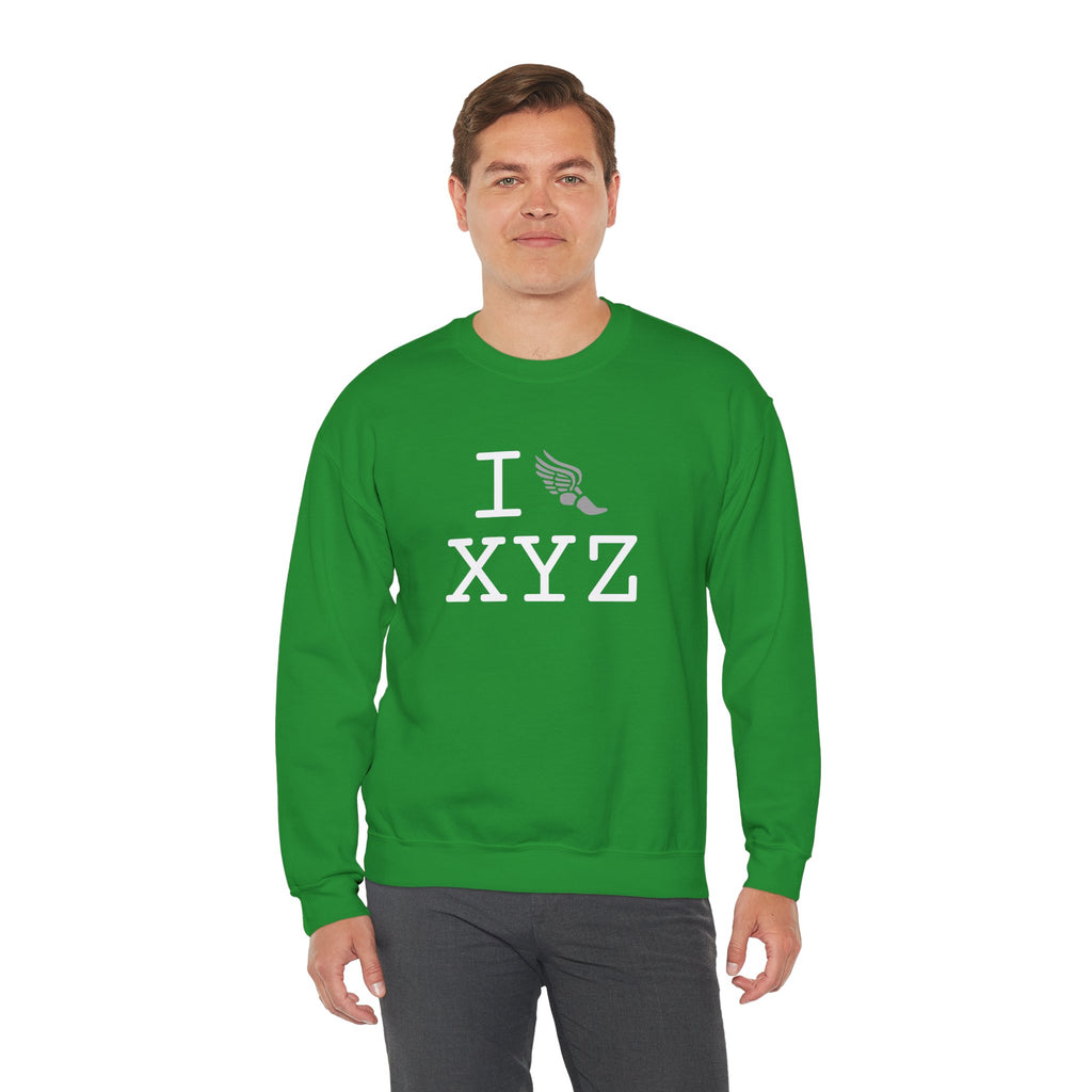 I Run sweatshirt, grey logo