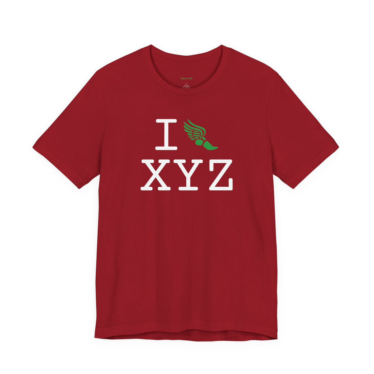 I Run unisex T, green logo