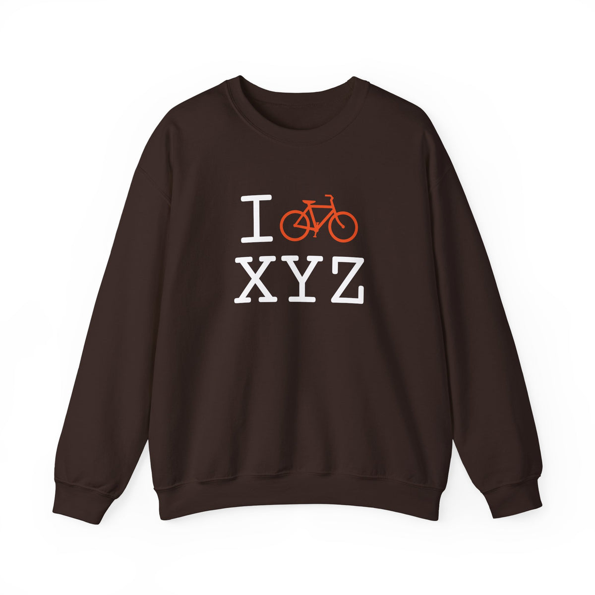 I Bike sweatshirt, orange bike