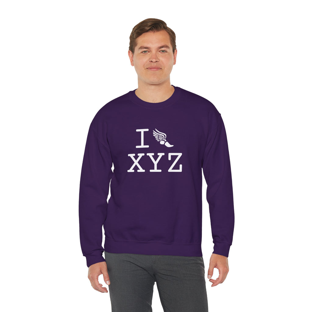 I Run sweatshirt, white logo