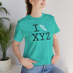 I Run unisex T, white logo