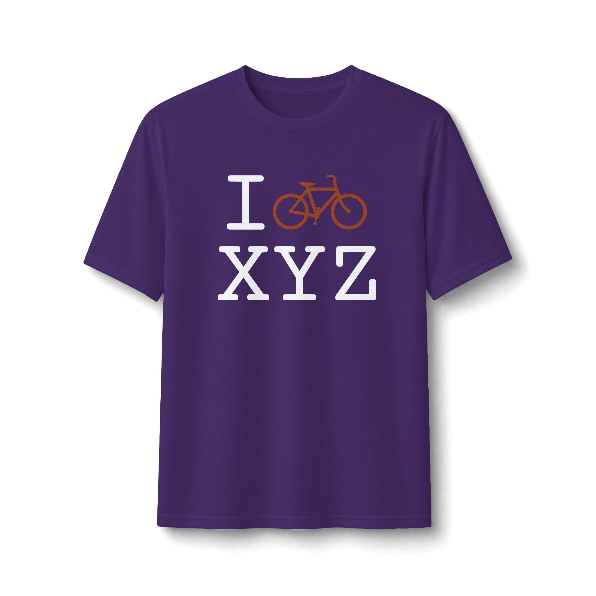 "I Bike ___" athletic T, autumn bike