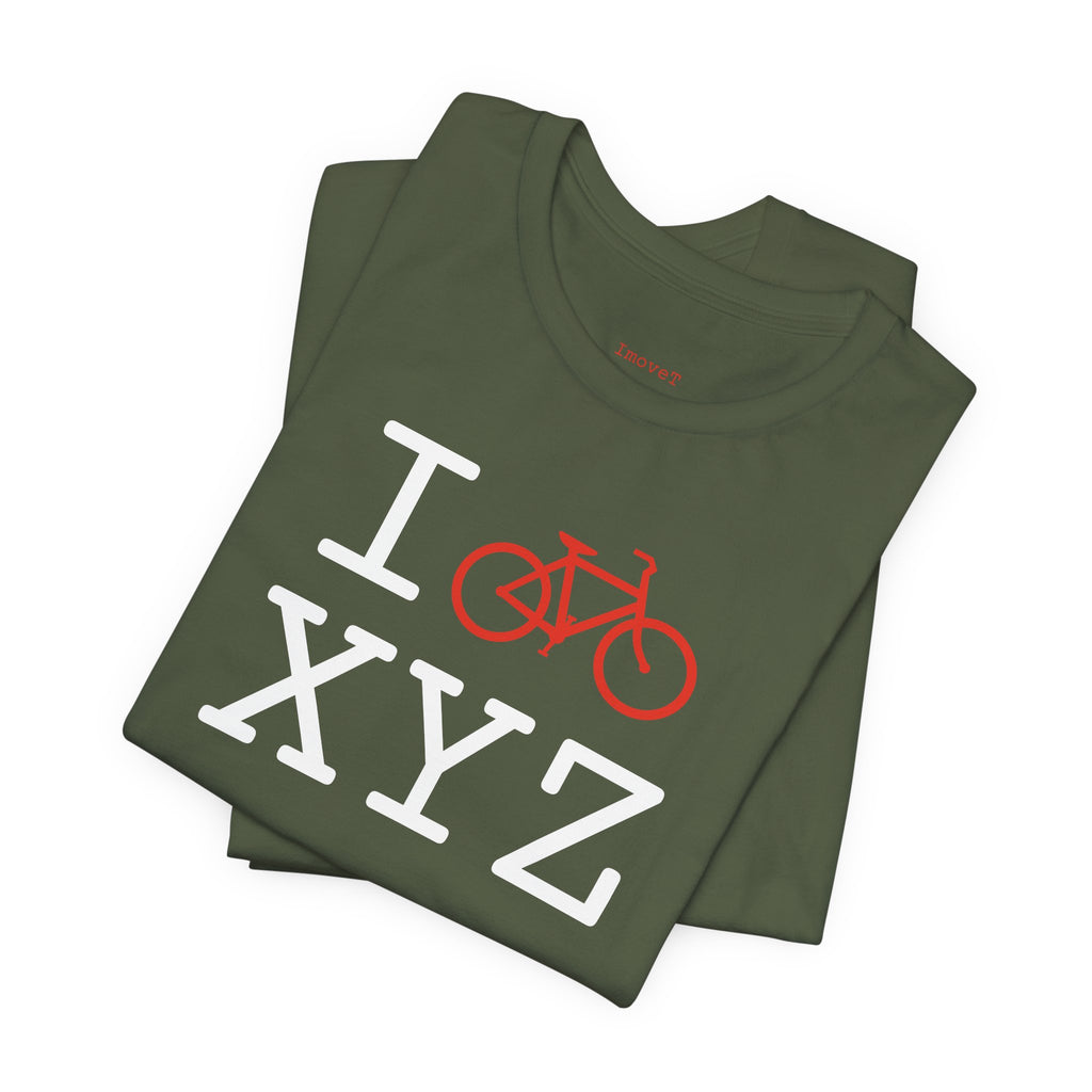 I Bike unisex T, red bike