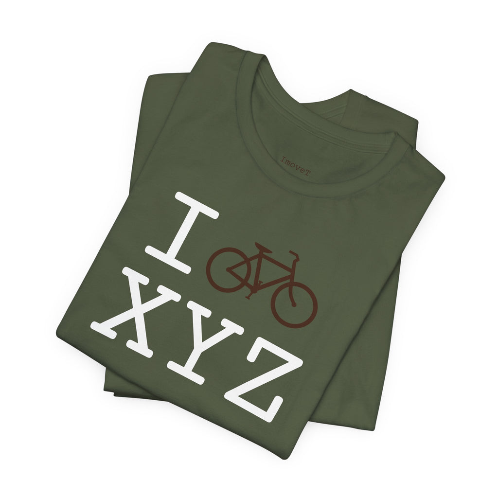 I Bike unisex T, brown bike