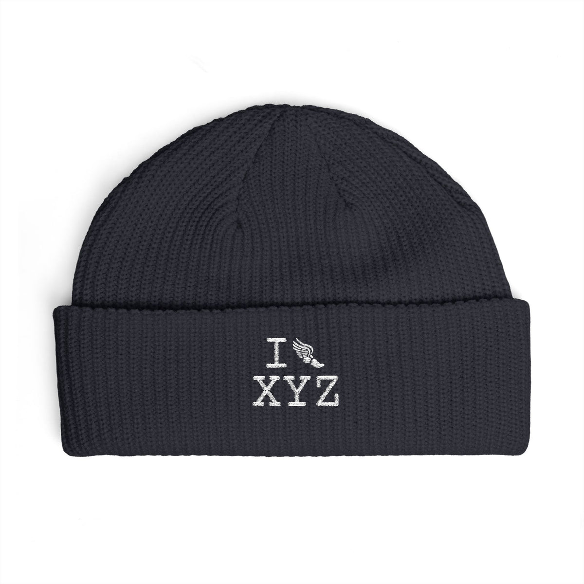I Run beanie, white logo