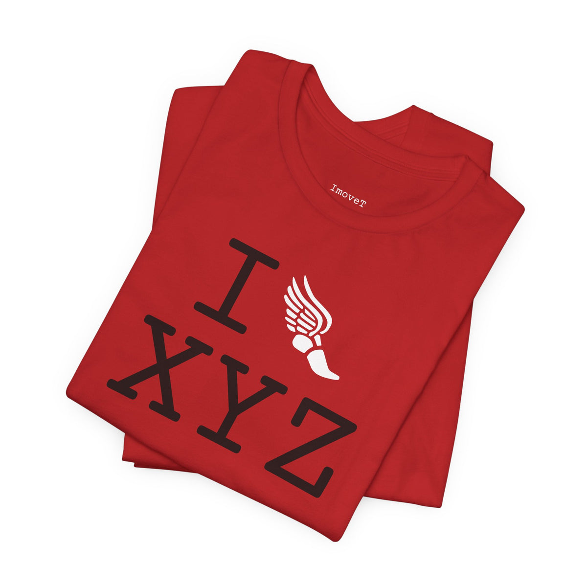 I Run unisex T, white logo