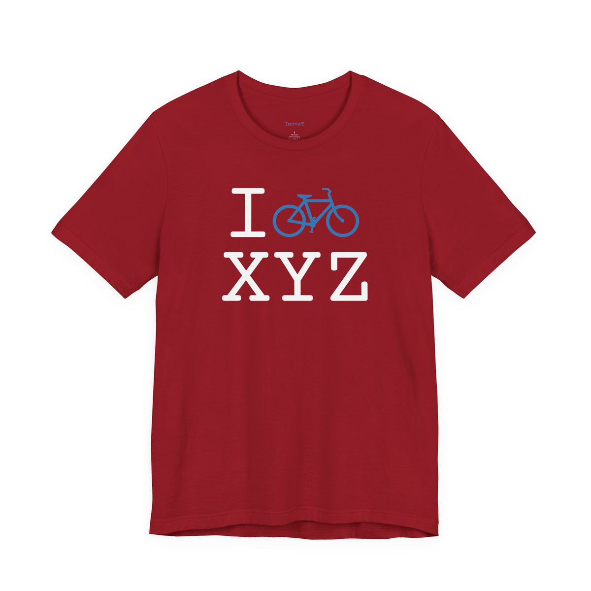 I Bike unisex T, light blue bike