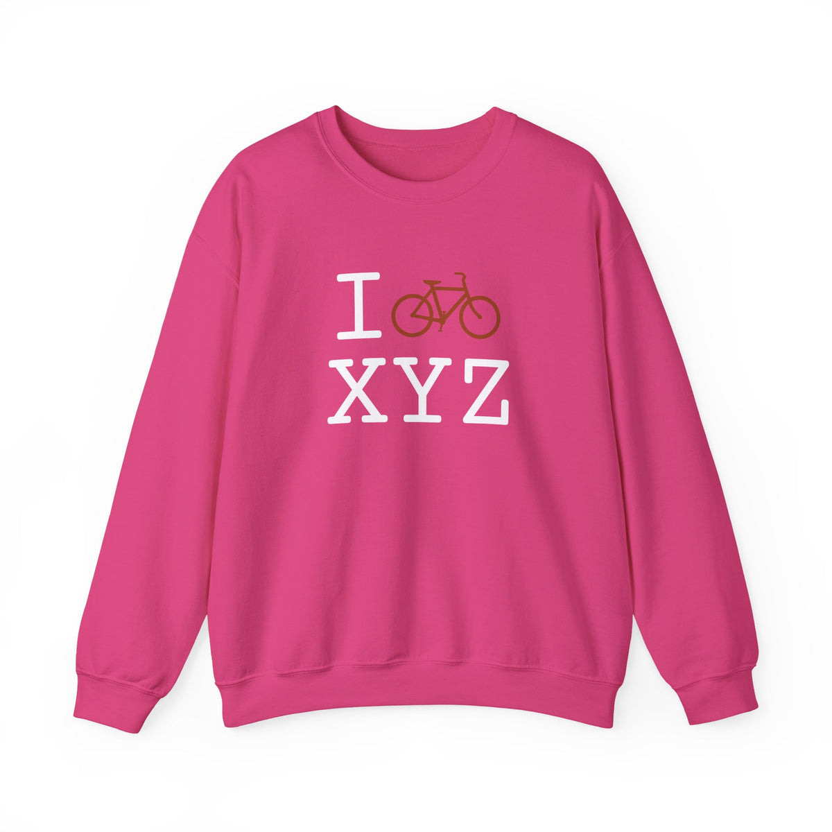 I Bike sweatshirt, dark orange bike