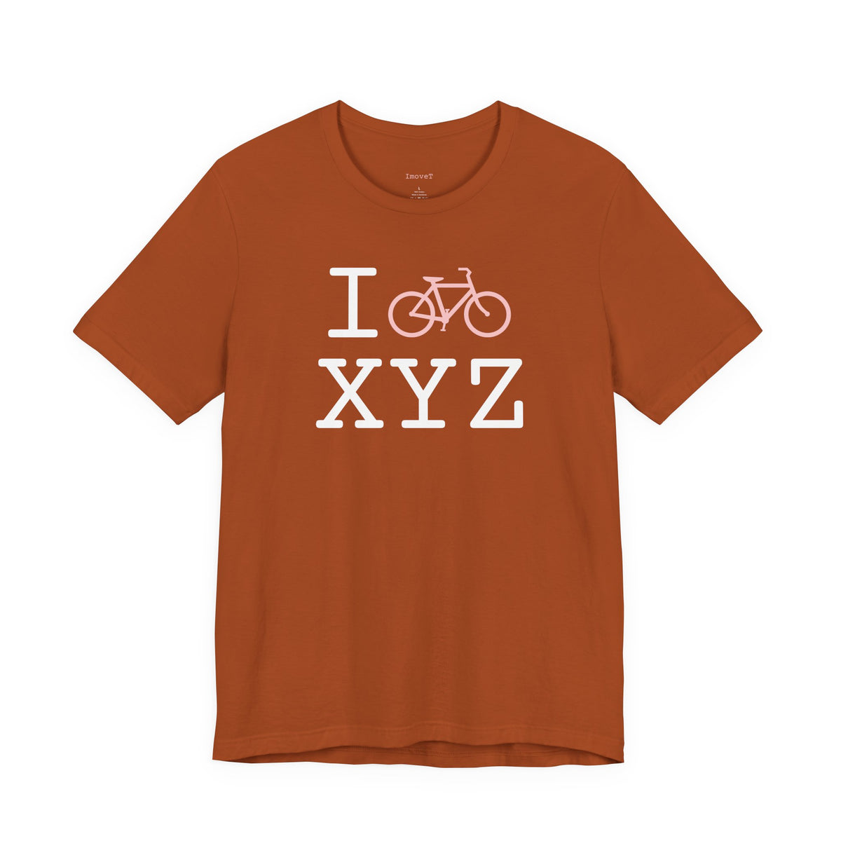 I Bike unisex T, pink bike