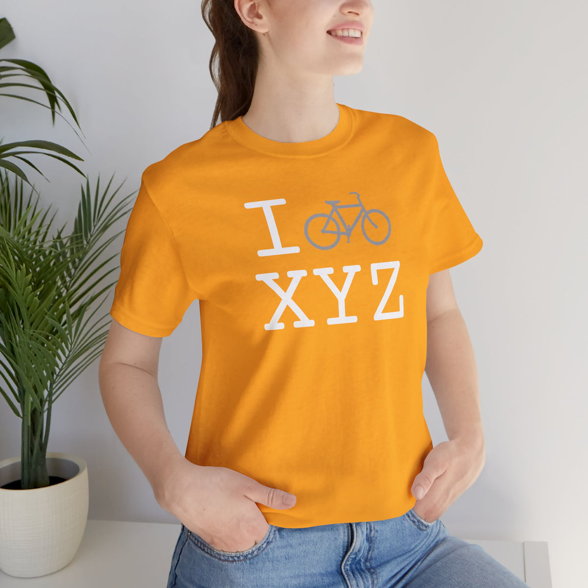 I Bike unisex T, grey bike
