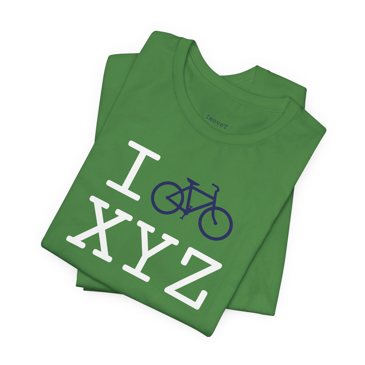I Bike unisex T, navy bike