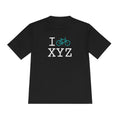 I Bike athletic T, teal bike