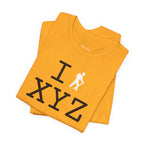 I Hike unisex T, white hiker