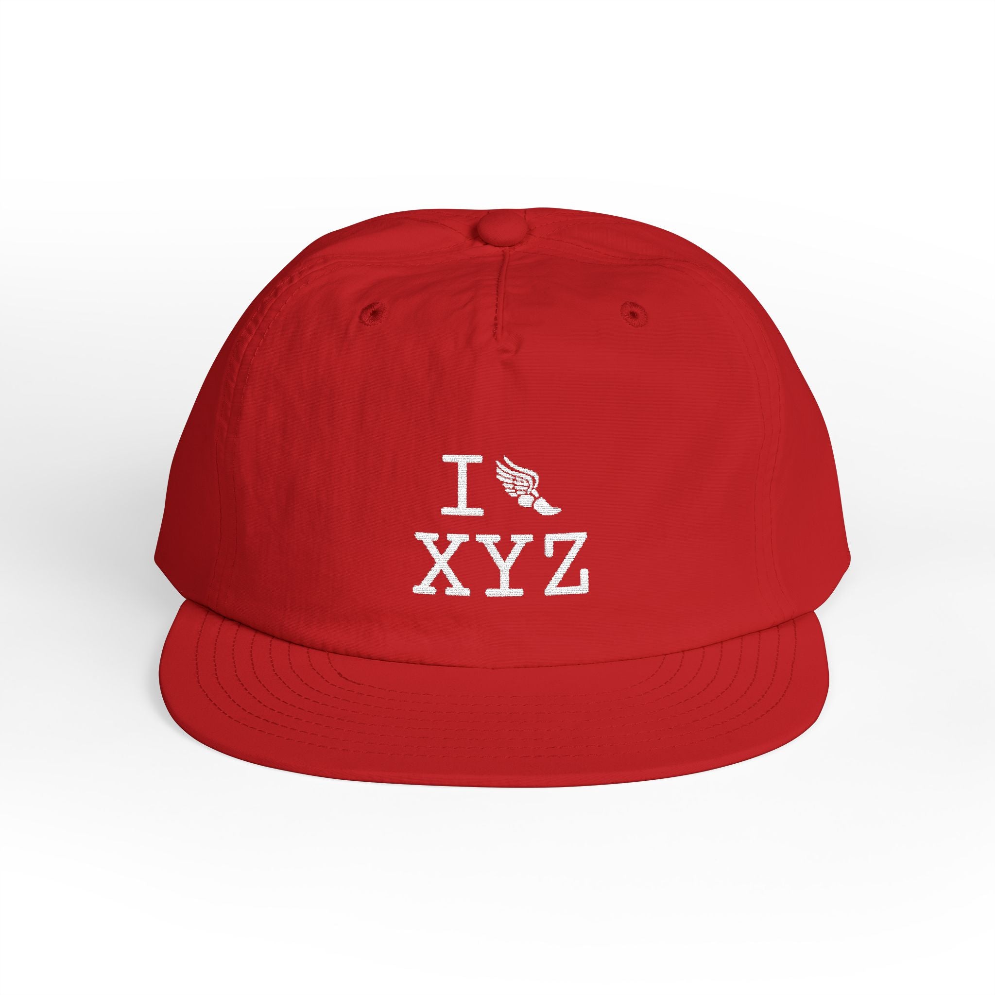 I Run athletic hat, white logo
