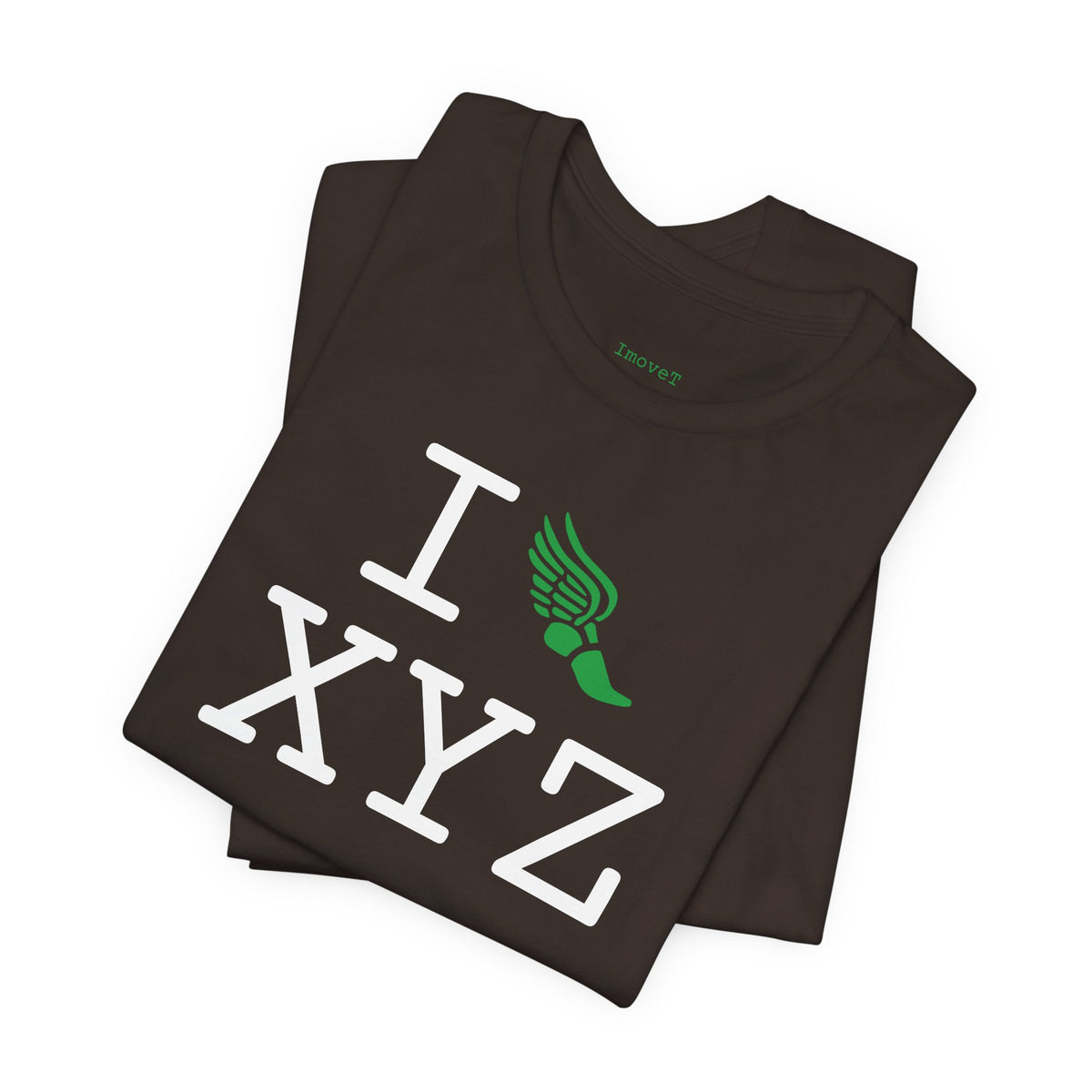 I Run unisex T, green logo
