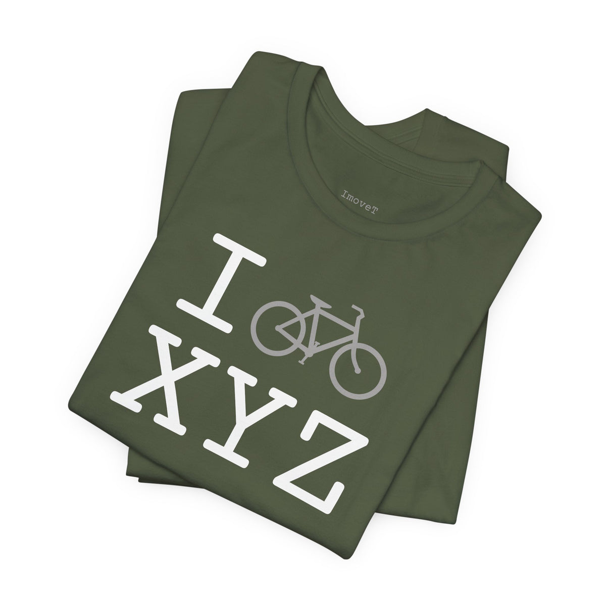 I Bike unisex T, grey bike