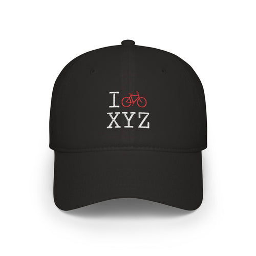I Bike baseball cap, red bike