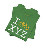 I Bike unisex T, yellow bike